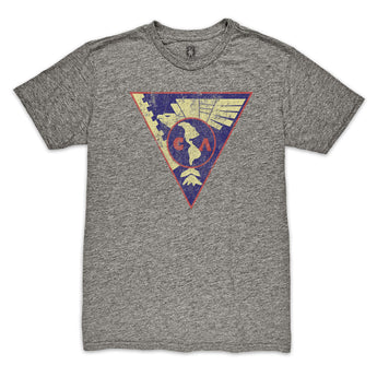 Club América Retro Badge Vintage Twisted Triblend Slub Tee - Grey