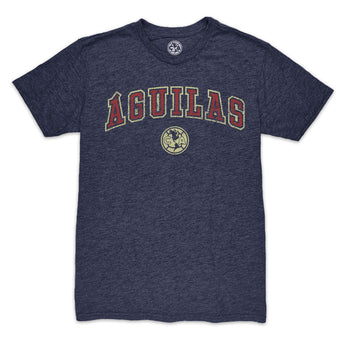 Club América Athletic Wordmark Vintage Twisted Triblend Slub Tee - Navy