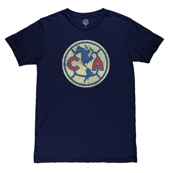 Club América Color Badge Cotton Slub Tee - Navy